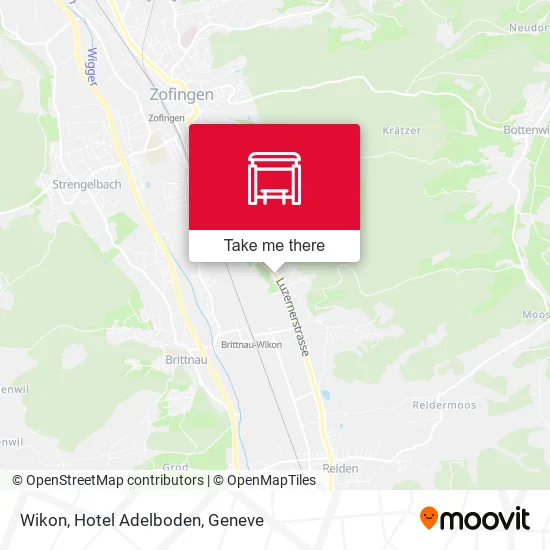 Wikon, Hotel Adelboden map