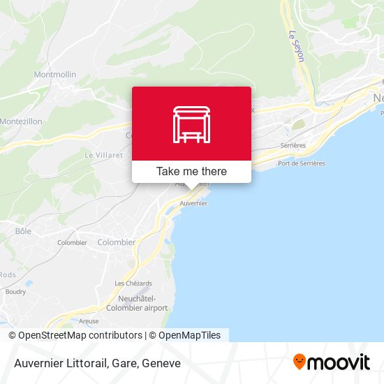Auvernier Littorail, Gare map
