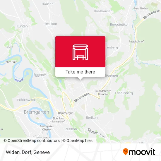 Widen, Dorf map