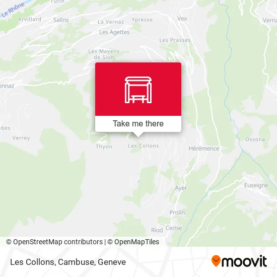 Les Collons, Cambuse map