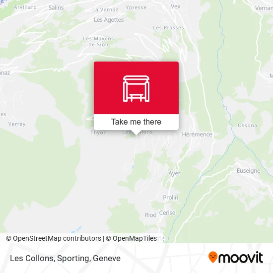 Les Collons, Sporting map