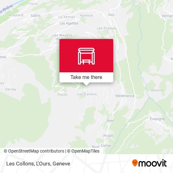 Les Collons, L'Ours map