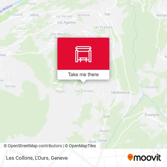 Les Collons, L'Ours map