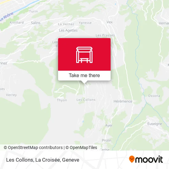Les Collons, La Croisée map