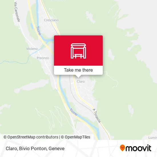 Claro, Bivio Ponton map