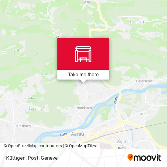 Küttigen, Post map