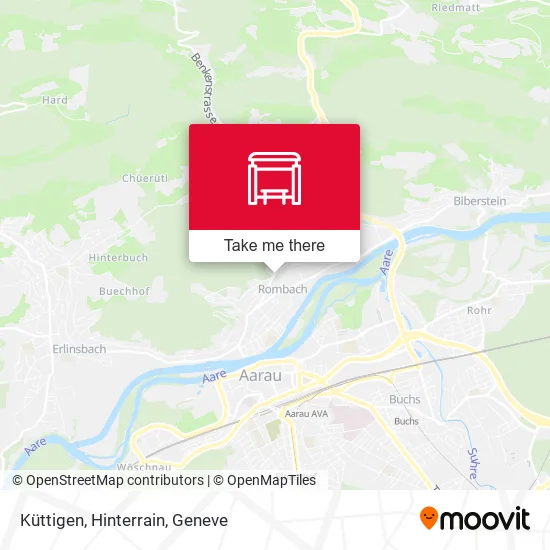 Küttigen, Hinterrain map