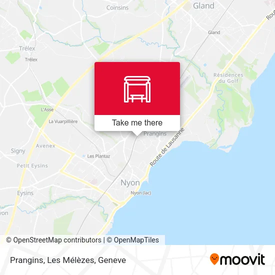 Prangins, Les Mélèzes map