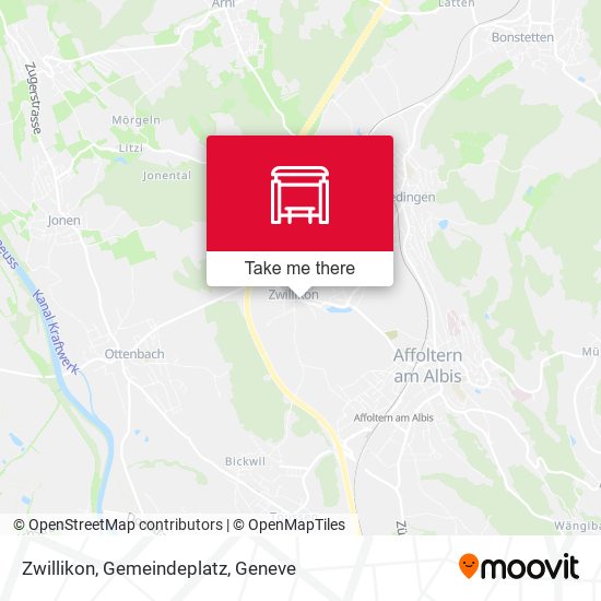 Zwillikon, Gemeindeplatz map