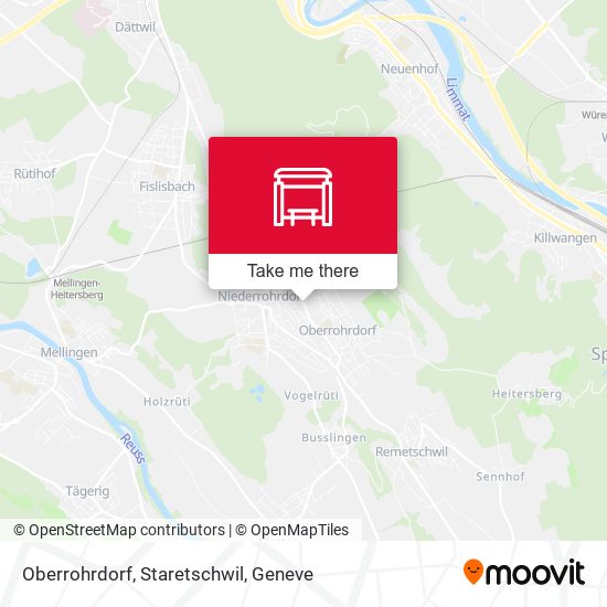 Oberrohrdorf, Staretschwil map