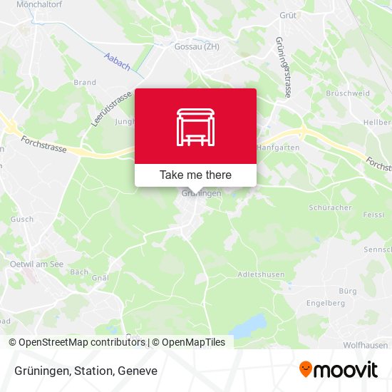 Grüningen, Station map