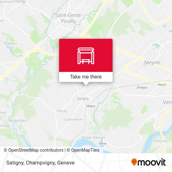 Satigny, Champvigny map
