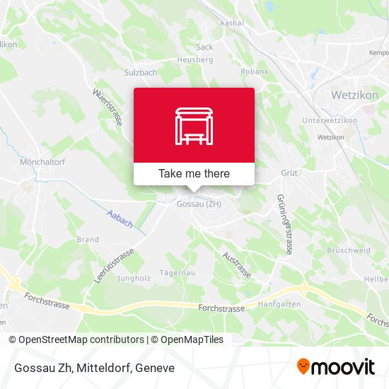 Gossau Zh, Mitteldorf map