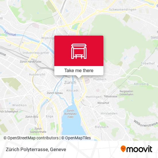 Zürich Polyterrasse map