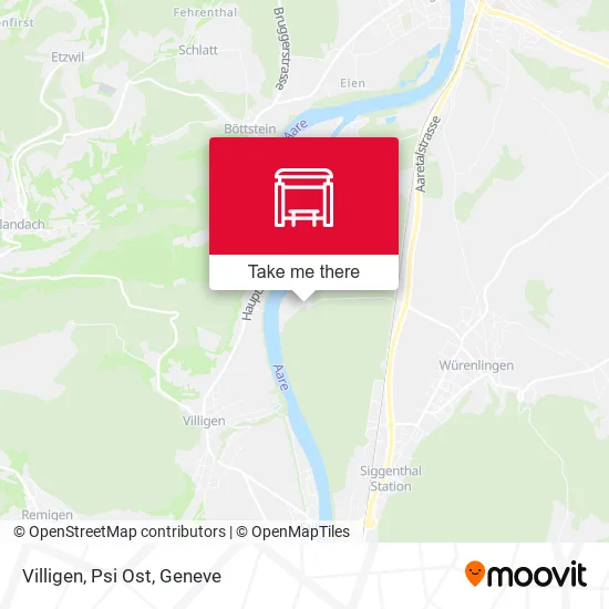 Villigen, Psi Ost map