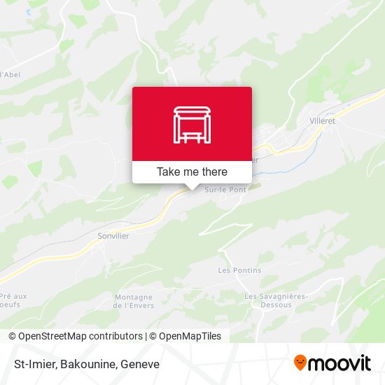 St-Imier, Bakounine map