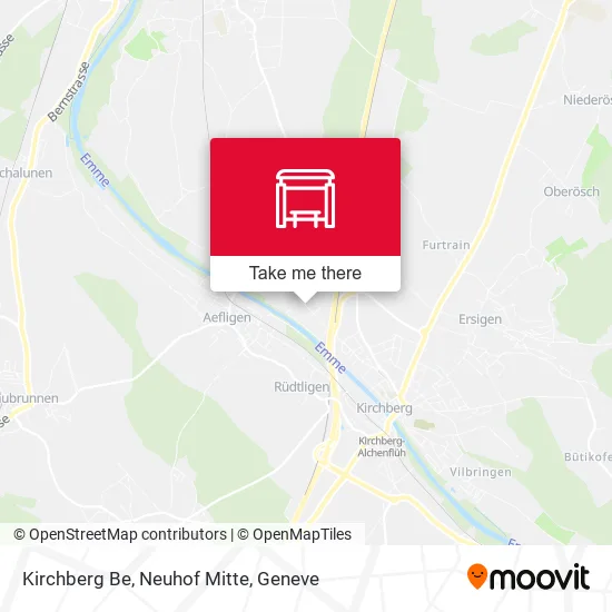 Kirchberg Be, Neuhof Mitte map