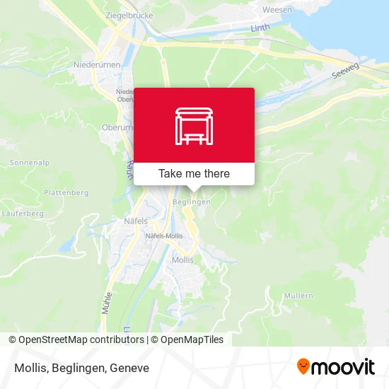 Mollis, Beglingen map