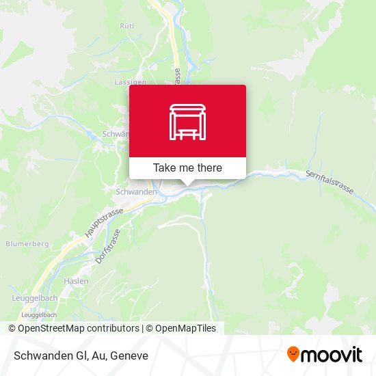 Schwanden Gl, Au map