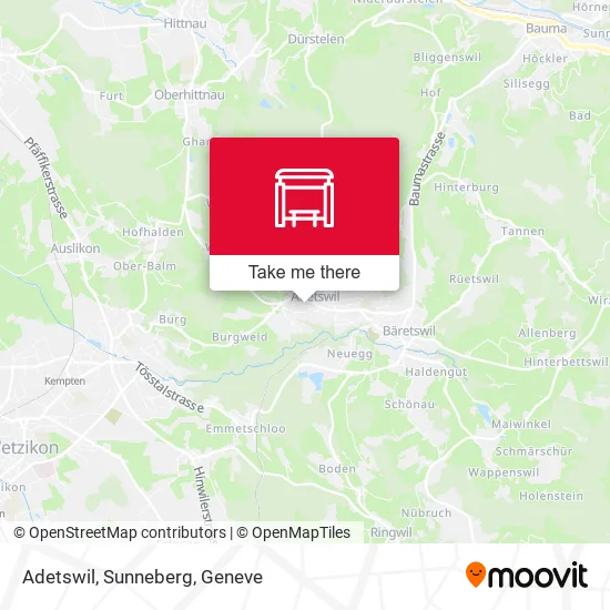 Adetswil, Sunneberg map