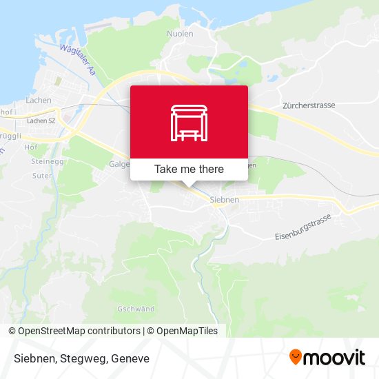 Siebnen, Stegweg map