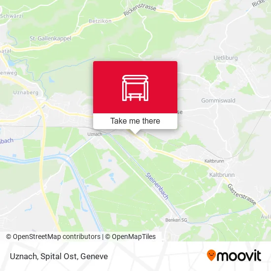 Uznach, Spital Ost map