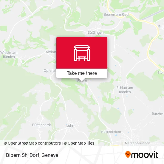 Bibern Sh, Dorf map
