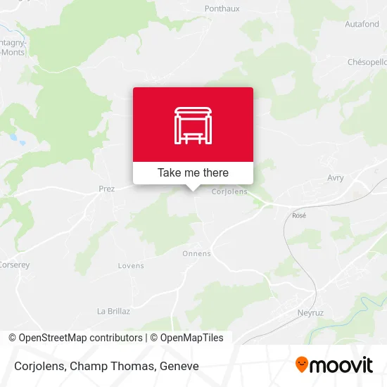 Corjolens, Champ Thomas map