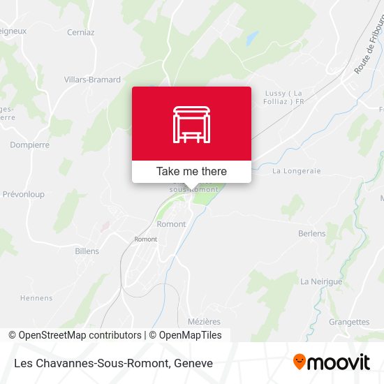 Les Chavannes-Sous-Romont map