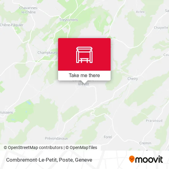 Combremont-Le-Petit, Poste map