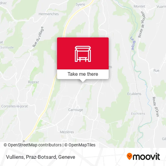 Vulliens, Praz-Botsard map