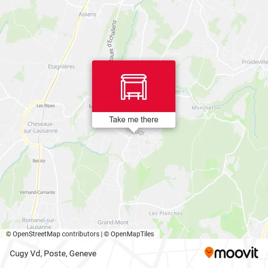 Cugy Vd, Poste map