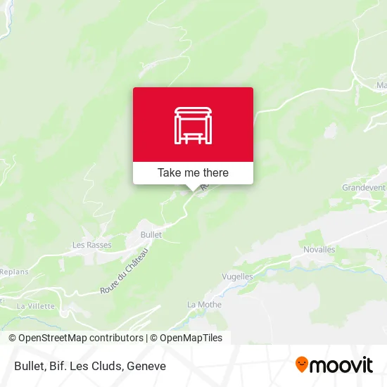 Bullet, Bif. Les Cluds map