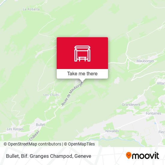 Bullet, Bif. Granges Champod map