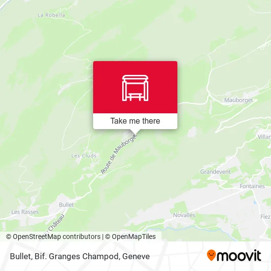 Bullet, Bif. Granges Champod map