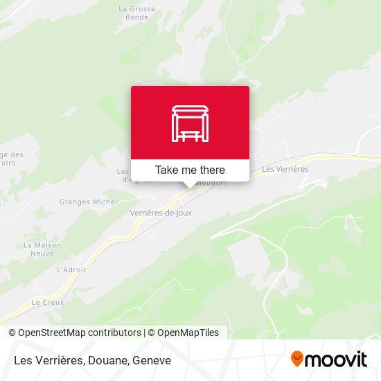 Les Verrières, Douane map