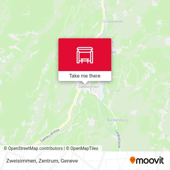 Zweisimmen, Zentrum map