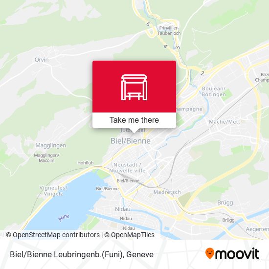 Biel/Bienne Leubringenb.(Funi) map