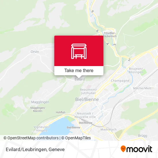 Evilard/Leubringen map