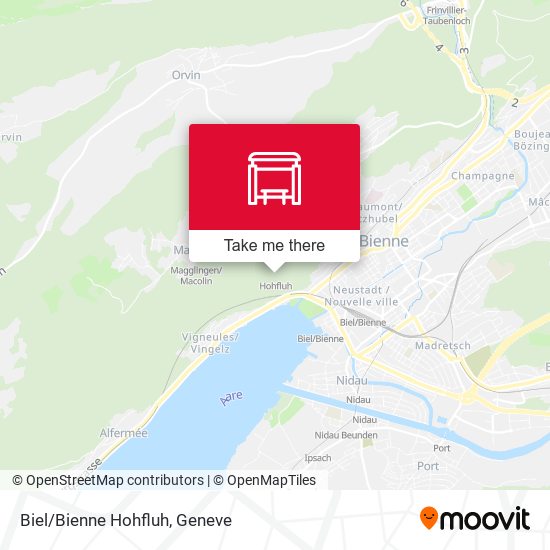 Biel/Bienne Hohfluh map