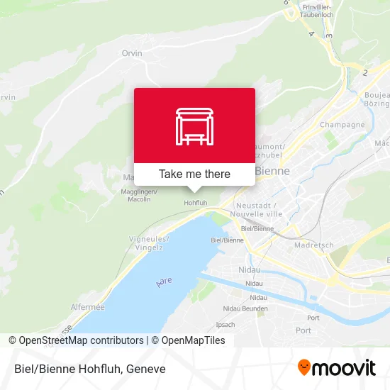 Biel/Bienne Hohfluh map