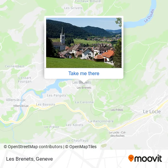 Les Brenets map