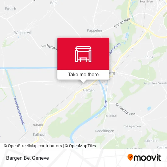 Bargen Be map