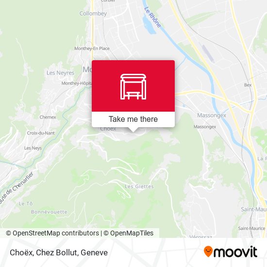 Choëx, Chez Bollut map