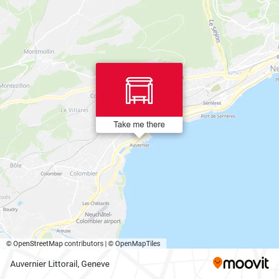 Auvernier Littorail map