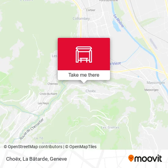 Choëx, La Bâtarde map
