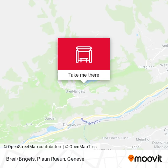 Breil/Brigels, Plaun Rueun map