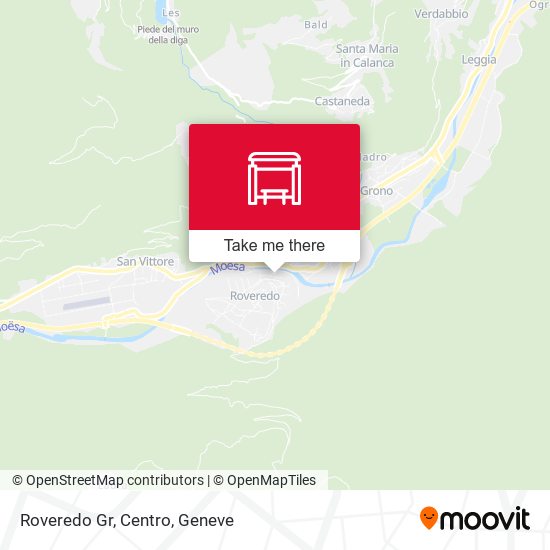 Roveredo Gr, Centro map