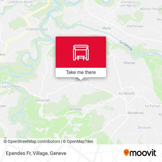 Ependes Fr, Village map