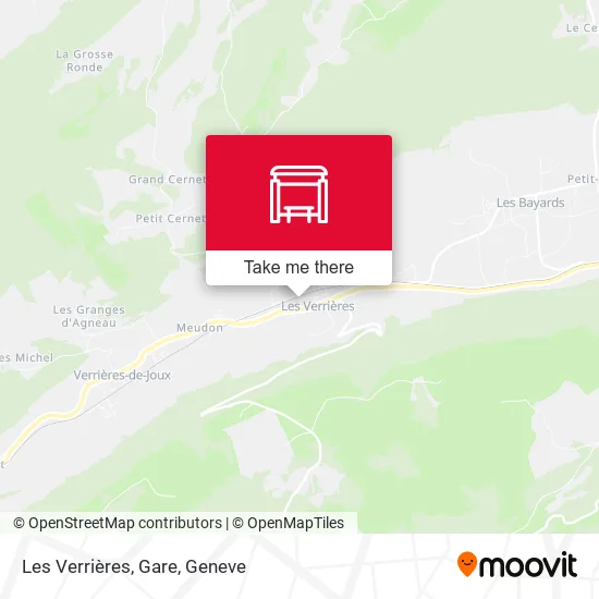 Les Verrières, Gare map